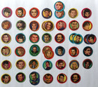 1968 Vtg Lot Of 48 Assorted Disc Cards Argentinian Famous Showbiz Characters 
