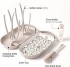 Mother-k Travel Baby Bottle Drying Rack Set W  Bottle Brush   Travel Bottle