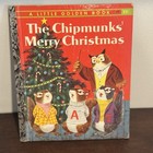 Vintage 1959 The Chipmunks  Merry Christmas Little Golden Book 1st Edition