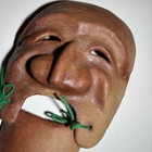 Japanese Noh Mask Primitive Art Ceramic Collectible Unique Collectible 13 