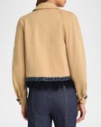 Cinq A Sept Swing Jacket Embellished Feather-trim Carmila Size M  695