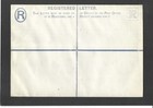 Gb Postal Stationery 1883 Qv 2d Blue Registered Envelope Size I H b Rp13