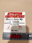  2 Pack  Vintage 90 s Pet Finder Fire Safety Stickers - Nos Reflective Decals