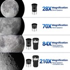700x80mm Astronomical Telescope With Mobile Adapter For Kids Adult Moon Watching