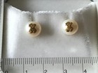 Tous Earrings Pearl Color K18 Bear Design Elegant Jewelry Accessories F407