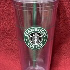 Starbucks 2009 Reusable Clear Plastic Cold Cup 16 Oz Grande Tumbler straw lid