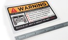 Hmmwv Humvee M998 Visor Warning Vinyl Automotive Decal sticker