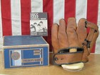 Vintage 1930s Blepp Coombs Leather Split Finger Baseball Glove 10 Softball W box