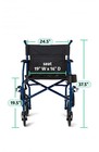 Medline Lightweight Transport Wheelchair  19in