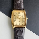 Vintage Seiko Slim Quartz Gold Face Gentlemen s Wrist Watch - Free Shipping