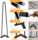 12 Inch Hairpin Legs For Furniture Set Of 4  Heavy Duty Industrial Metal Table L