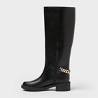 A New Day Women Bobbi Chain Accent Knee High Block Heel Boots
