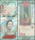 Venezuela 2 Bolivar Soberano  2018  P-101a  Unc X 100 Pcs Bundle Pack