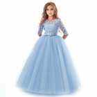 Flower Girl Dress Maxi Princess Tutu Dresses Party Wedding Prom Formal Gown