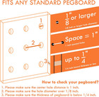 Pegboard Hooks Accessories 30pcs 4inch Metal Peg Board Tool Hangers  black 