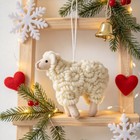 Christmas Tree Hanging Decorations Felt Sheep Shape Pendant Home Xmas Ornaments