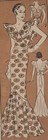 Original Vtg Excella Pattern E 4550  Women s misses  Frock  Size 14  Ca  1934 