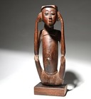 Rare Antique Seated African Lobi Shrine Figure Tribal Art Ancestor Ritual Statue