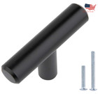 10 Pack Black Modern Cabinet Handles T Bar Pulls Kitchen Drawer Hardware Steel