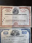 Lot Of 9x Canceled Stock Certificates