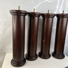 Vintage Turned Wood Table Furniture Column legs Set 13 5 Tall Reclaimed Salvaged