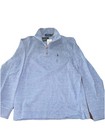 Polo Ralph Lauren Quarter Zip Pullover Sweater Blue Cotton Medium Nwt Msrp-98 00
