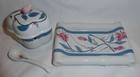 Vintage Royal Pavilion At Brighton Elizabeth Arden 4 Pc Vanity Set Floral Japan