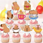 Capybara Cupcake Toppers 18 Funny Animal Capy Birthday Picks For Kids Adults