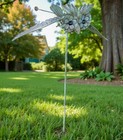Wing Flapping Kinetic Metal Owl Yard Stake Wind Spinner Whirly-gig Windmill