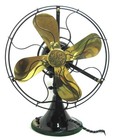 Magnificent  Restored Antique 12  General Electric Ge Brass Blade Vintage Fan