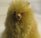 Vintage Lanart Alpaca Wool Handmade Stuffed Plush Alpaca Toy 4  Tall Fur Peru Gu