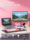 Pk Colorful Wireless Usb Retro 85 Keys Keyboard Mouse Combo Adjustable Dpi