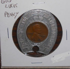 1955 D Lincoln Wheat Cent - Encased - Liberty Bottling Works - Good Luck