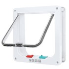 4 Way Safe Adjustable Lockable Locking Pet Cat Door Brushy Flap Screen Xl Size