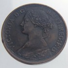 1864 Nova Scotia Canada Half Cent Circulated Km 7 Bronze Victoria Coin V299