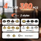 Heavy Duty Snap Fastener Tool Kit With 100 Universal  Black And Orange