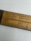 Antique C-s Co  Pine Meadow Conn No  61 Folding Wood Brass Ruler 24  Vintage