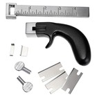 1pc Leather Strap Cutter Hand Craft Belt Cutting Tool W  4 Inch Gauge Ruler