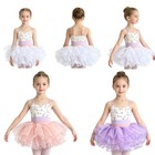 Girls Tutu Dress Festival Leotard Show Ballet Dancing Ballerina Dance Skirted