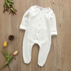 Toddler Baby Girls Outfits White Checkered Long Sleeve Romper Jumpsuit Clothes