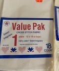 Vintage New Old Stock Aida Fabric 12x18 18ct  Lot Of 4 White  Ivory