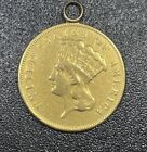 1859 Three Dollar Gold Piece  3 Indian Princess Head Gold Type Coin