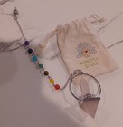 Mindful Souls Crystal Healing Pendulum With Chakra Beads   Storage Pouch