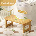 Bamboo Toilet Stool  Squatting Potty Stool For Adults  Non-slip Pooping Stools F