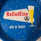 Vintage Ballantine Beer Tray - Round Nj - 13  Beer Tray