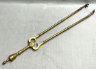 Antique 19th Century Victorian Ornate Brass Fireplace Claw Tongs