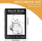 7 5 X 5 1 Inch Sketch Book  50 Sheets 100gsm  Spiral Bound Black Hardcover With
