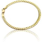 14k Yellow Gold 2 5mm Cuban Link Curb Chain Bracelet Or Anklet Mens Womens 10 