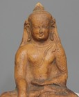 Real Nice Tibet 1300s Old Antique Buddhist Clay Tsa Tsa Sakyamuni Buddha Statue