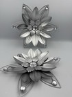 Finish Jeweled 3d Metal Art Flower Wall D  cor Sculpture 2